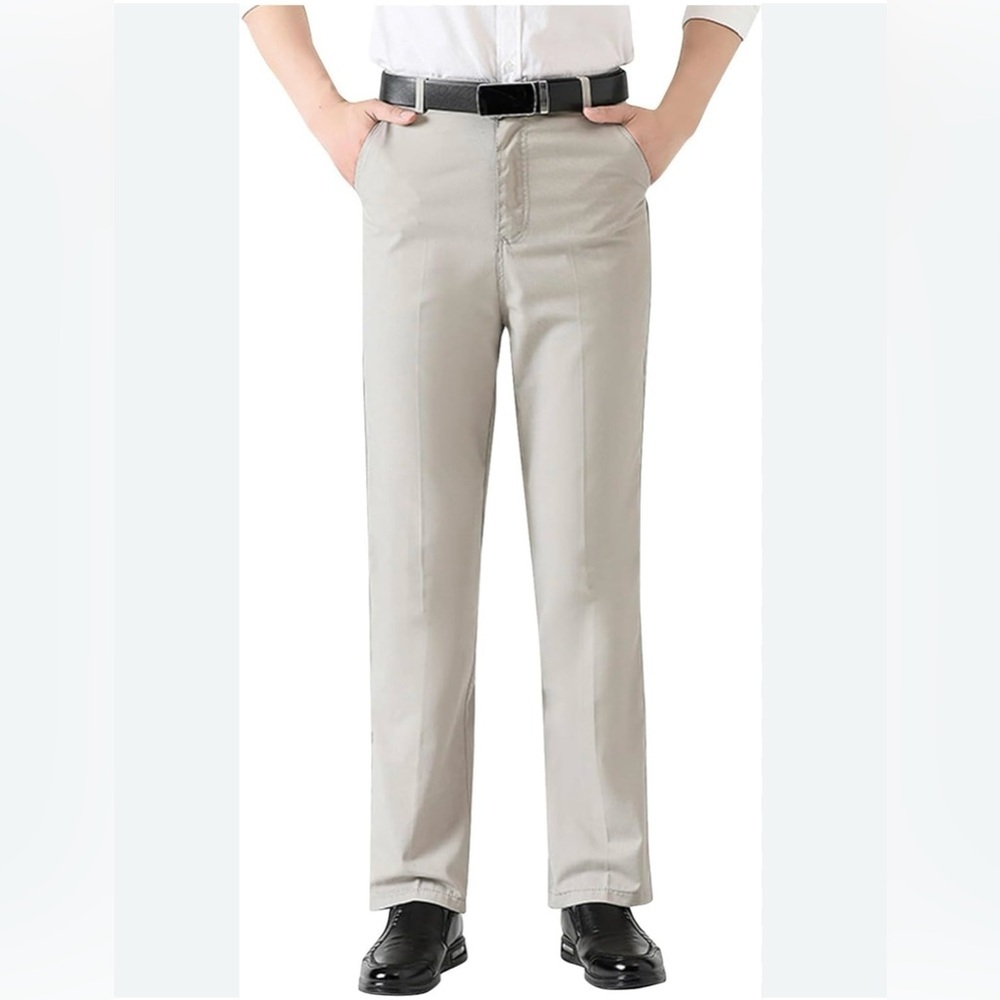 Banana republic men’s‎ 36/32 classic fit pants, light gray, front/back pockets